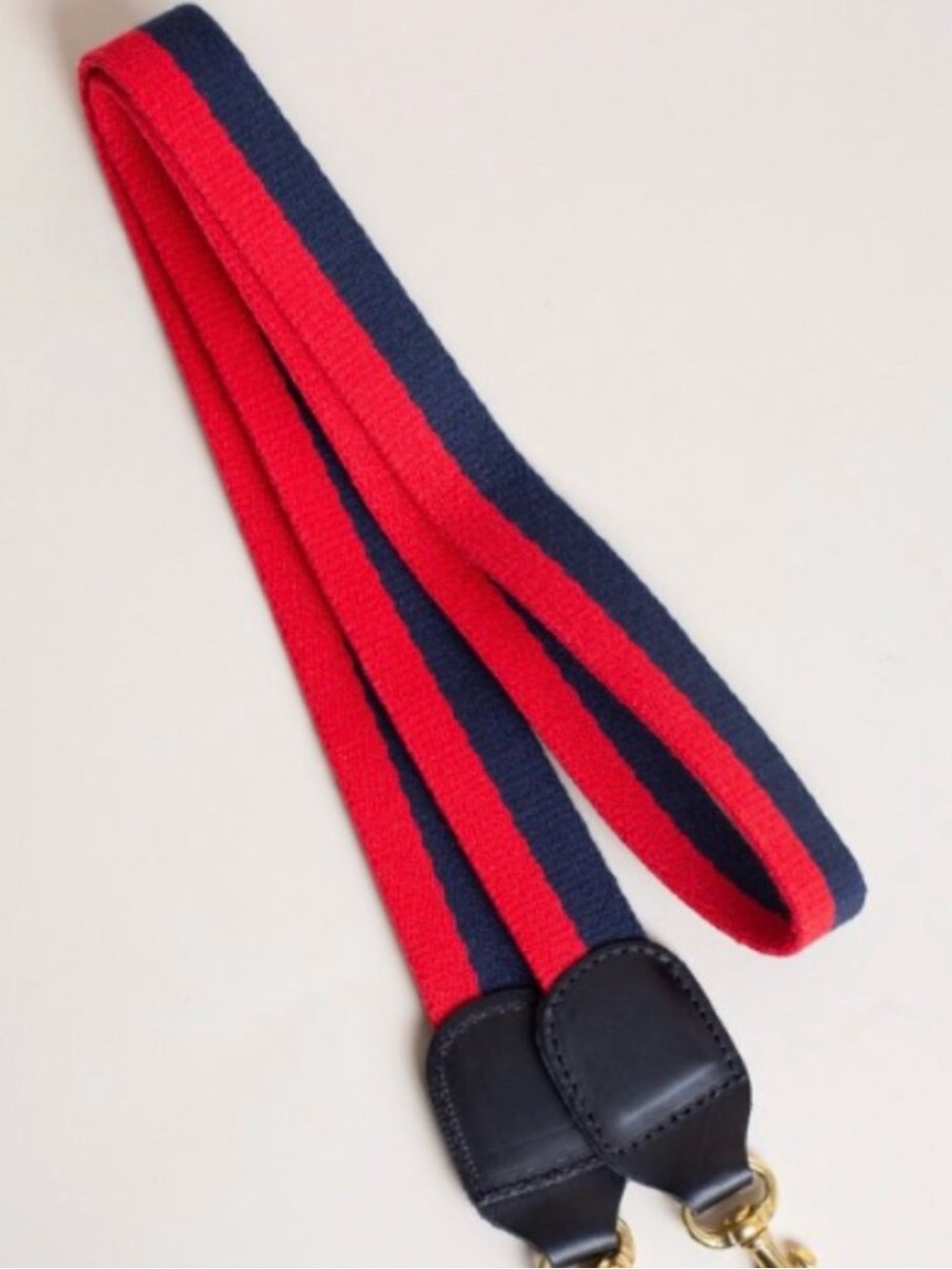 Adjustable Red and Navy Striped Bag Strap for Women